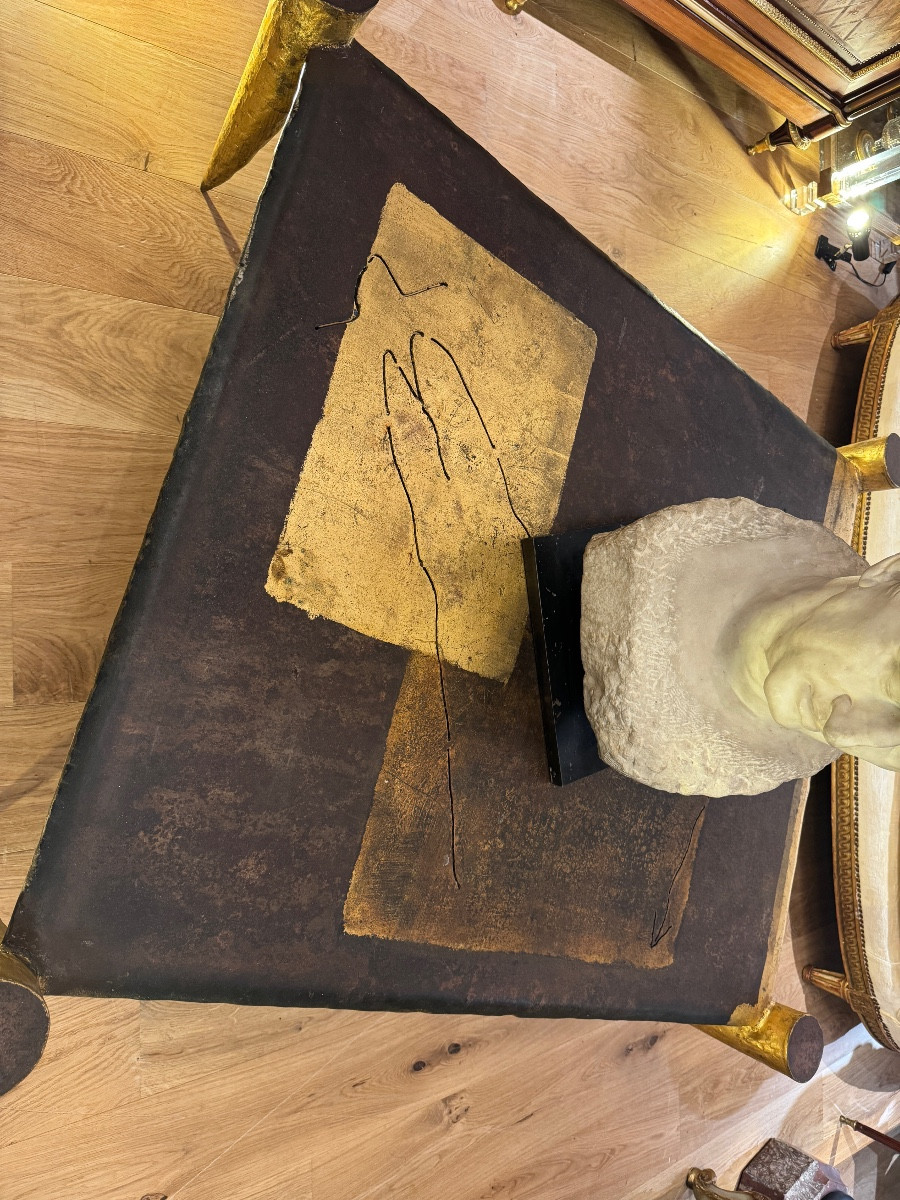 Brutalist Coffee Table By Jean Jacques Argueyrolles From The 1970s-photo-4