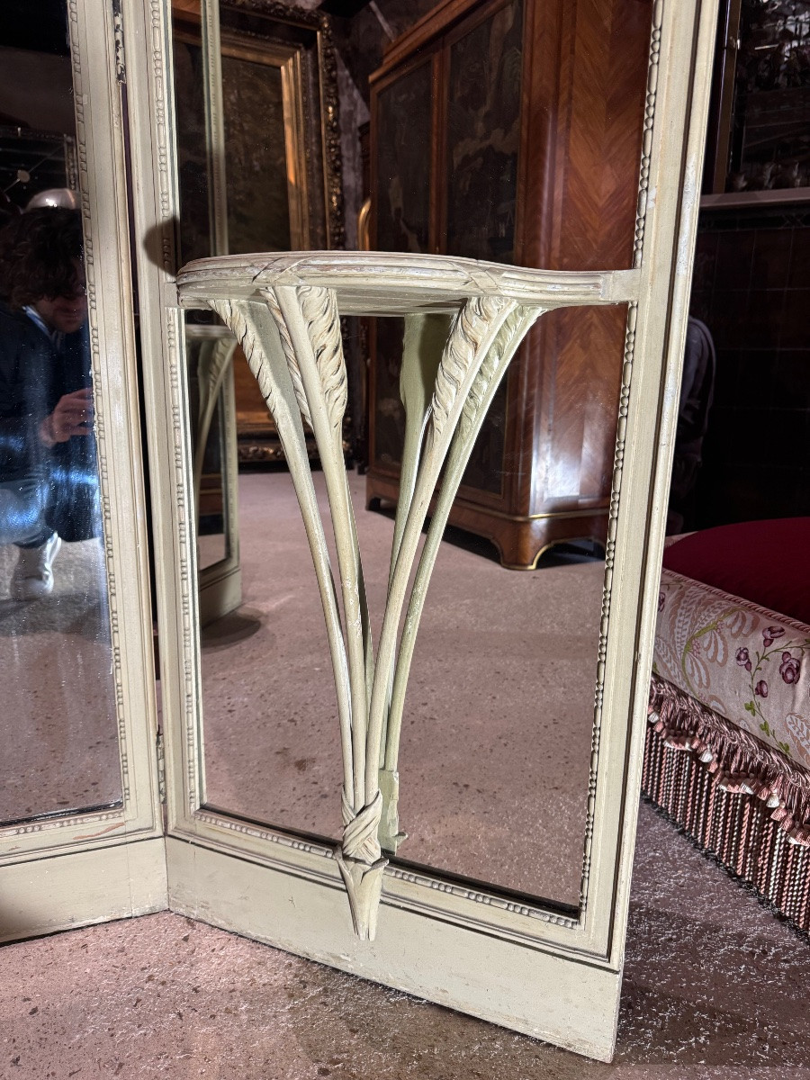 Miroir triptyque de style Louis XVI d’époque Napoléon III -photo-4
