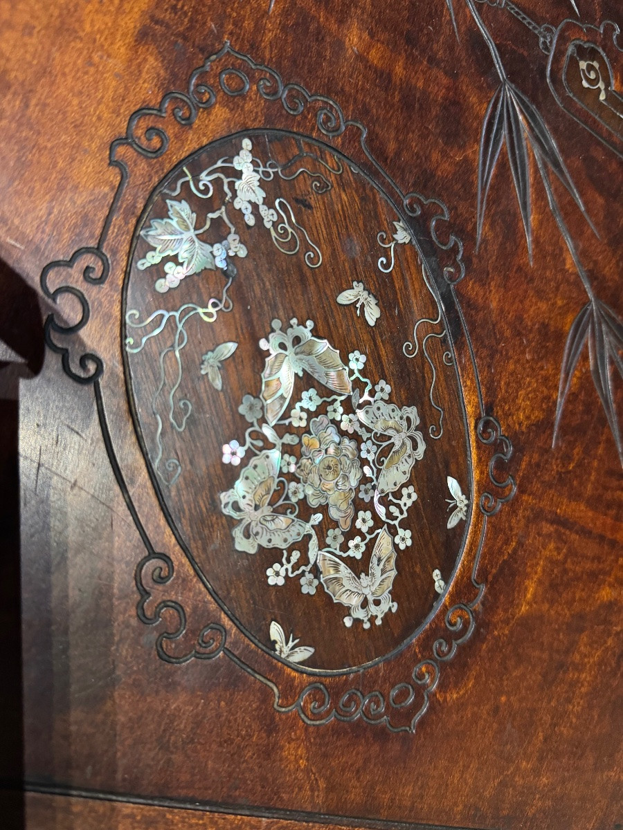 Table à thé Japonisante signée de Gabriel Viardot XIX ème siècle -photo-1