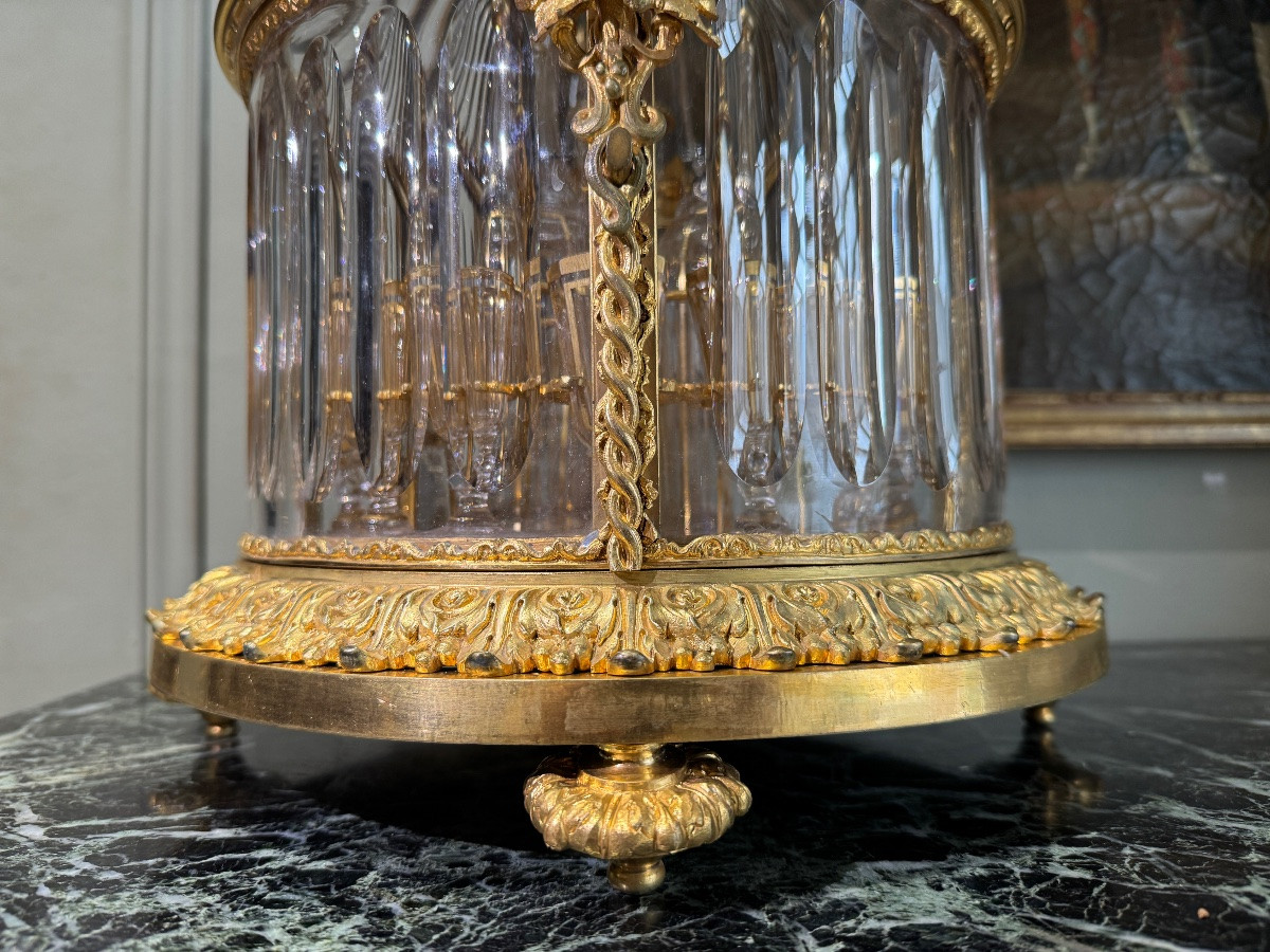 Cave à liqueur en cristal taillé attribuée à Baccarat -photo-1