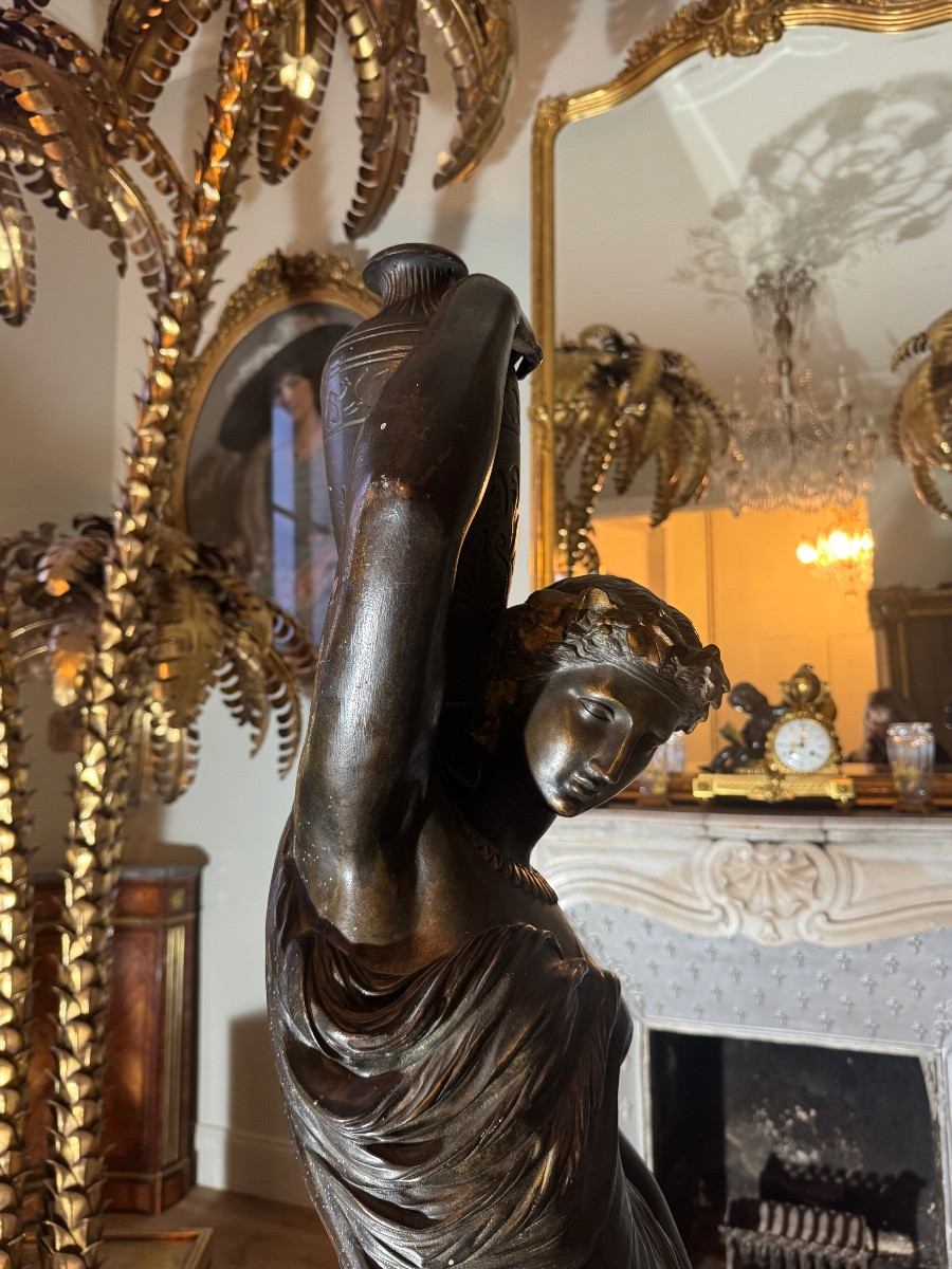 Cast Iron Statue From Val d'Osne, "the Water Carrier" -photo-6