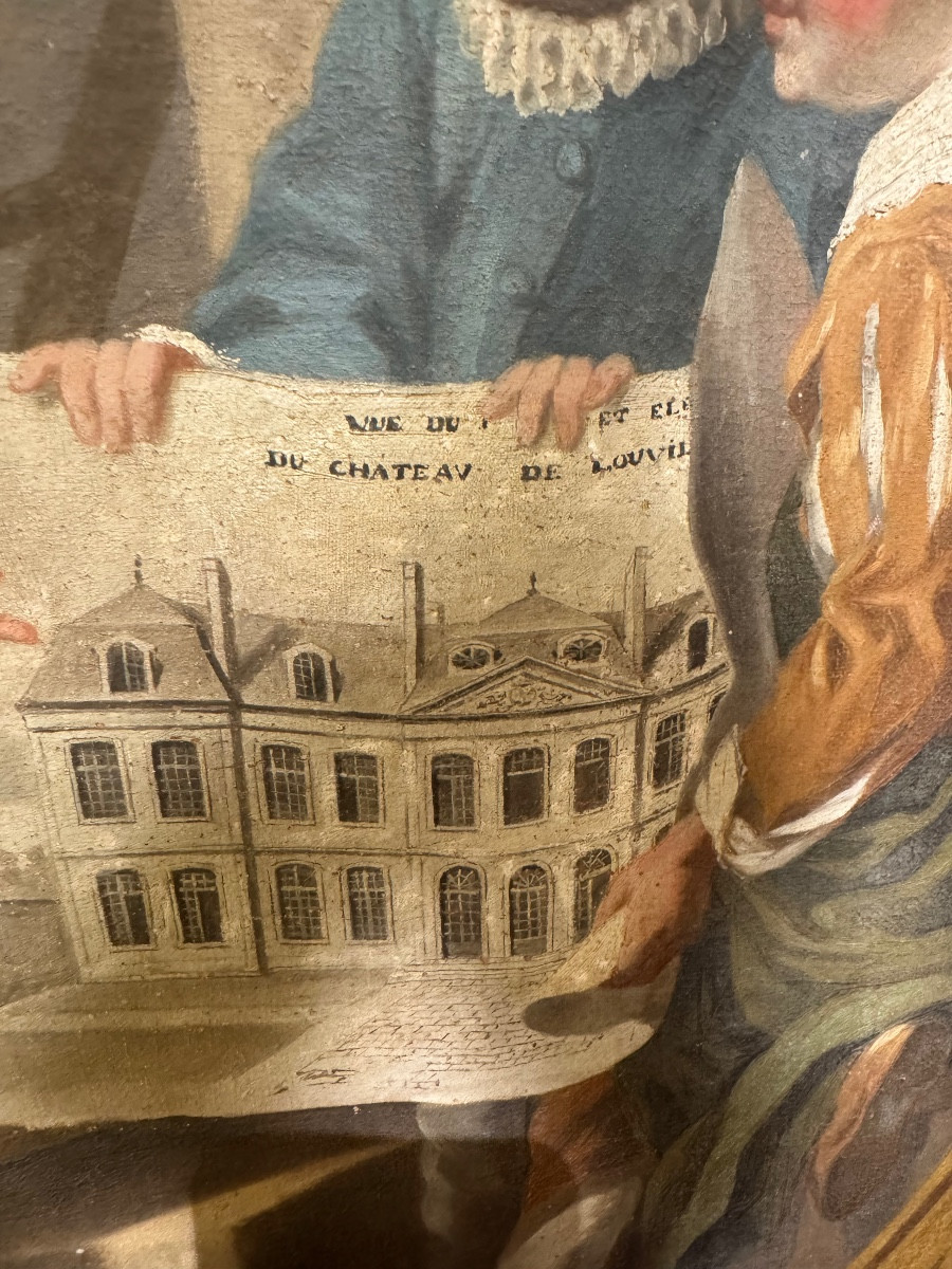 Paravent 6 feuilles d’époque Louis XV d’après Carl Van Loo XVIII ème siècle -photo-7