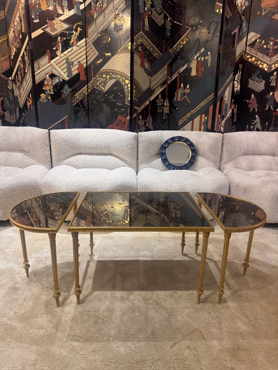 Bronze Coffee Table By Maison Bagues, Circa 1950 -photo-3