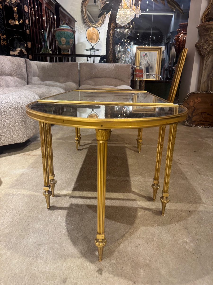 Bronze Coffee Table By Maison Bagues, Circa 1950 -photo-2