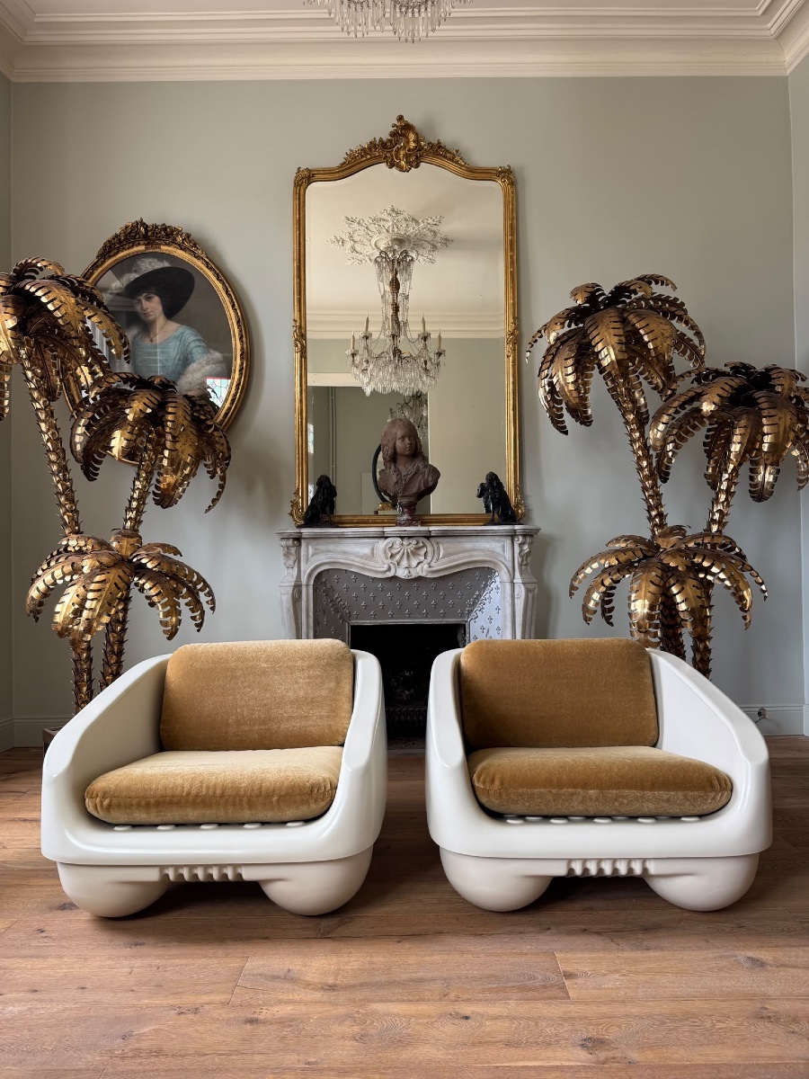 Paire de fauteuils Shaula par De Pas , D'Urbino et Lomazzi vers 1970-photo-2