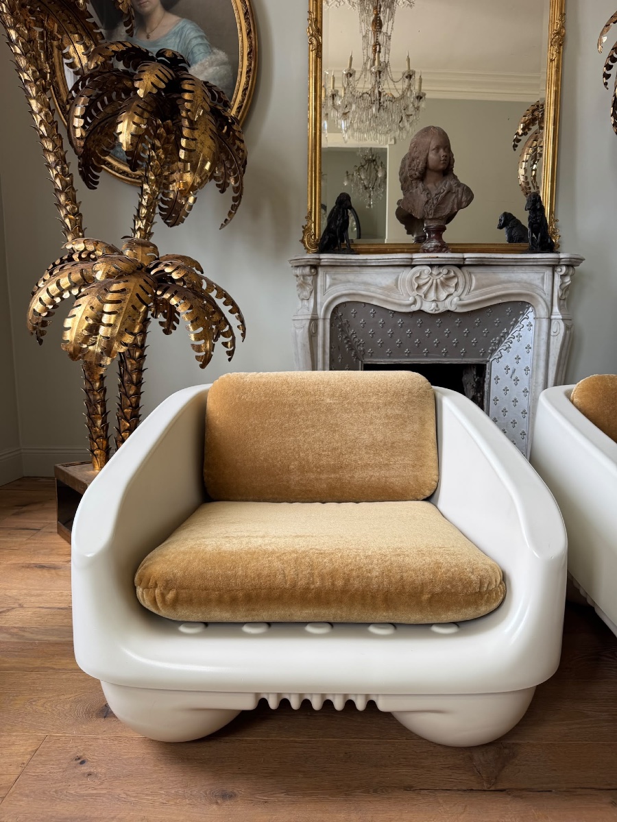 Paire de fauteuils Shaula par De Pas , D'Urbino et Lomazzi vers 1970-photo-3