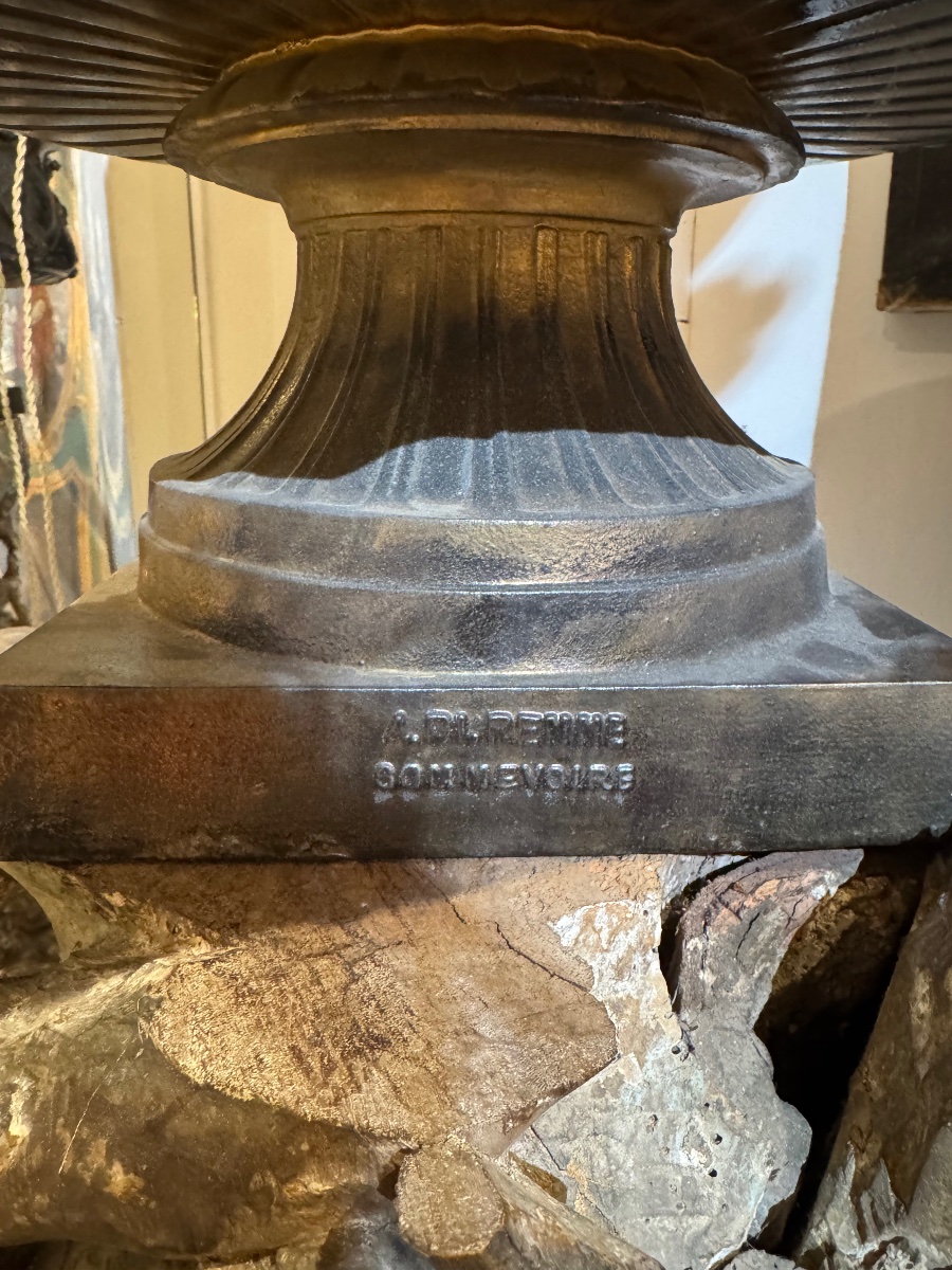 Val D’osne Cast-iron Vase By Durenne, 19th Century -photo-4