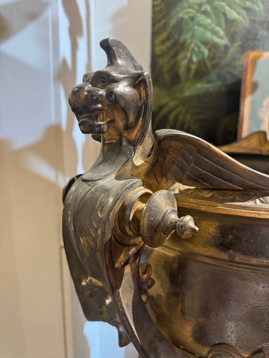 Val D’osne Cast-iron Vase By Durenne, 19th Century -photo-4