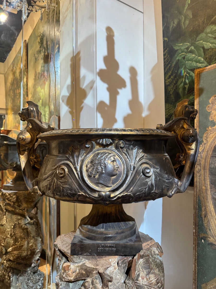 Val D’osne Cast-iron Vase By Durenne, 19th Century 