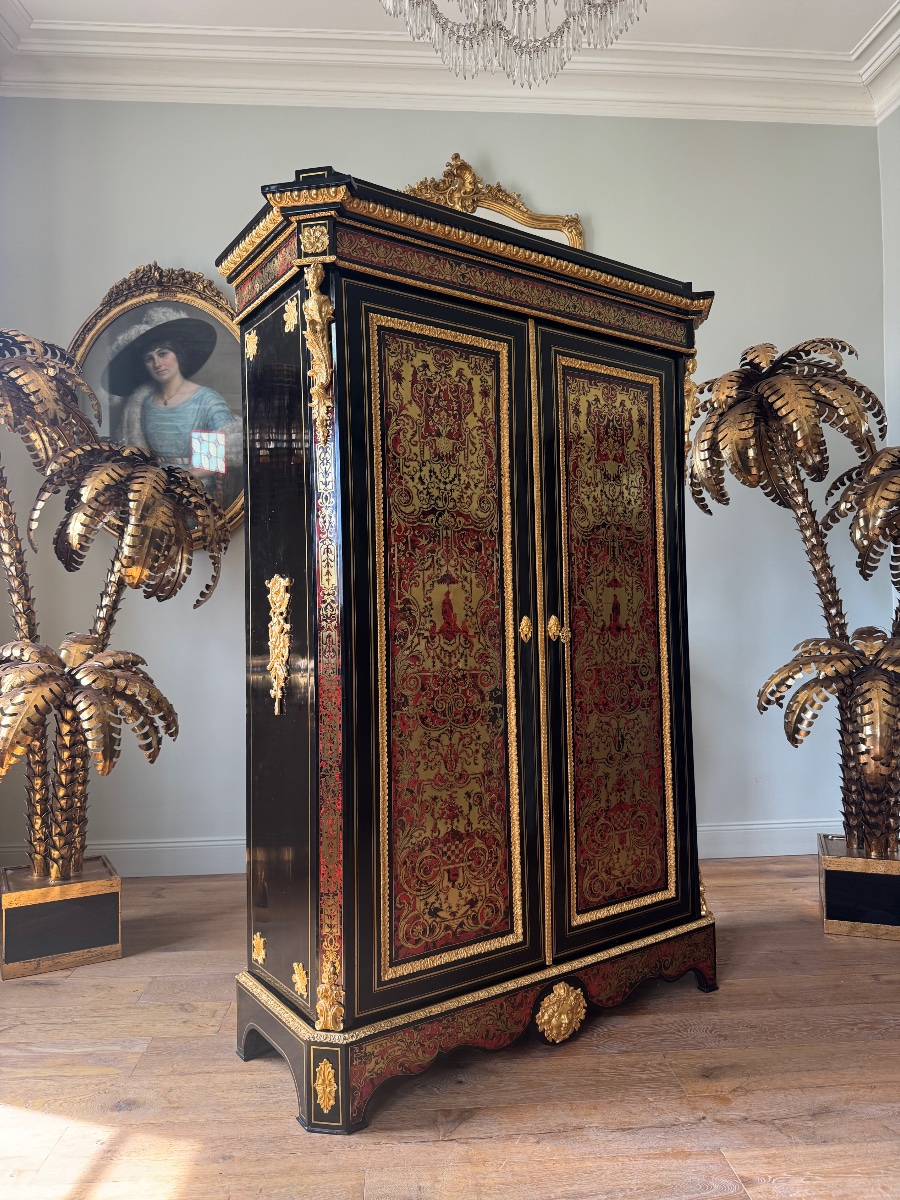Napoleon III-era Boulle Marquetry Cabinet -photo-2