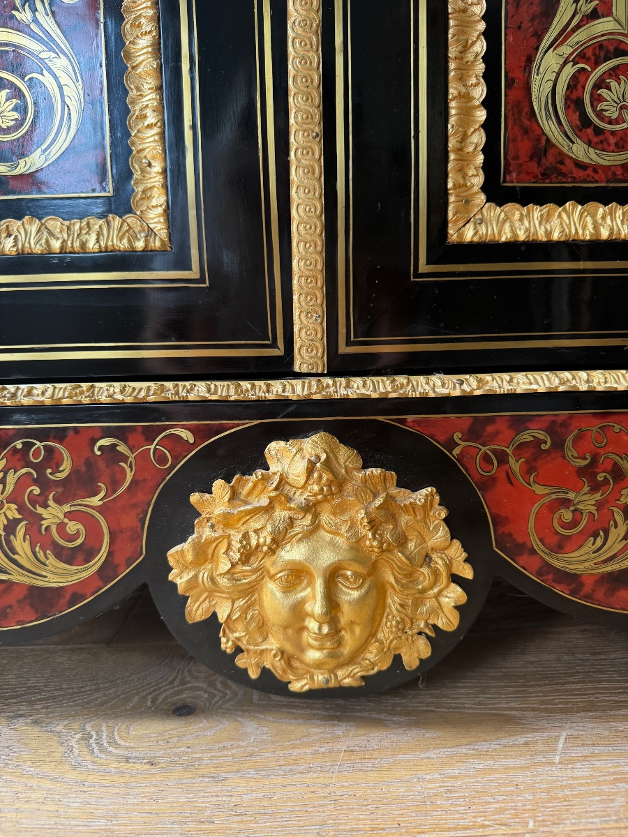 Napoleon III-era Boulle Marquetry Cabinet -photo-2