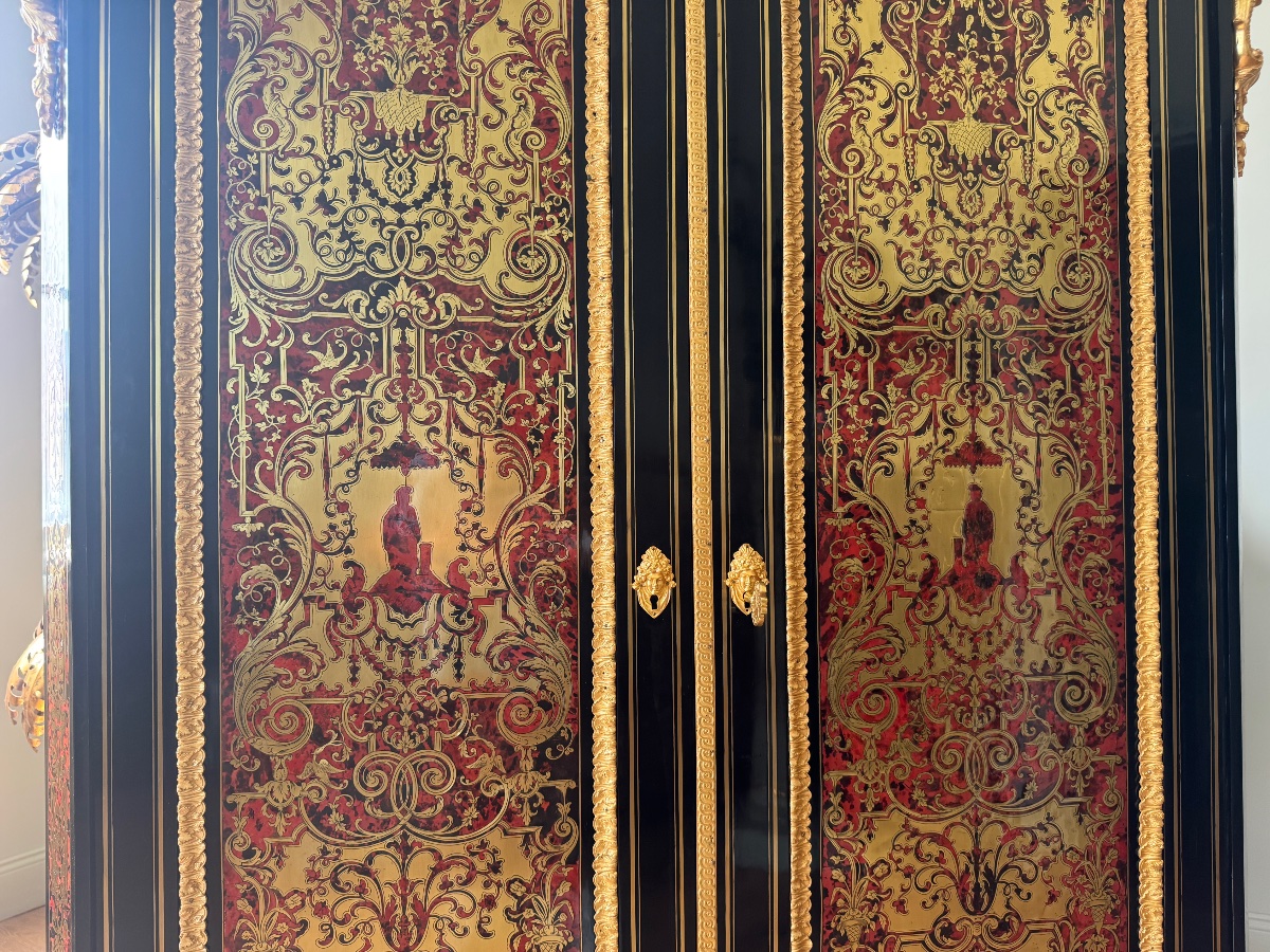 Napoleon III-era Boulle Marquetry Cabinet -photo-4