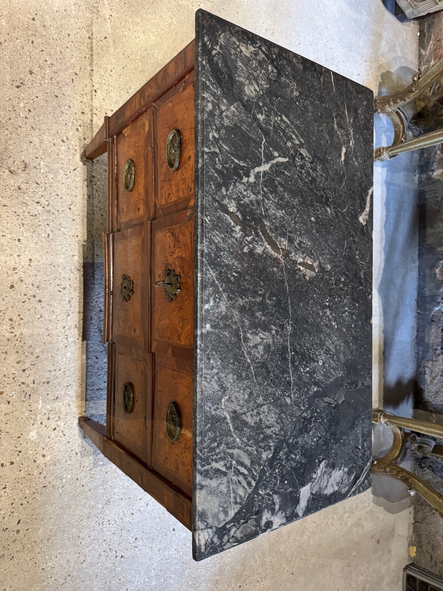 Commode alsacienne d’époque Louis XVI en marqueterie XVIII ème siècle -photo-5