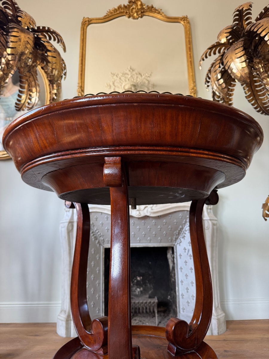 19th-century Empire-style Mahogany Planter -photo-2