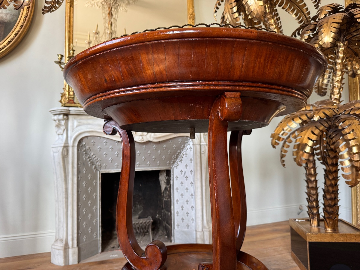 19th-century Empire-style Mahogany Planter -photo-6