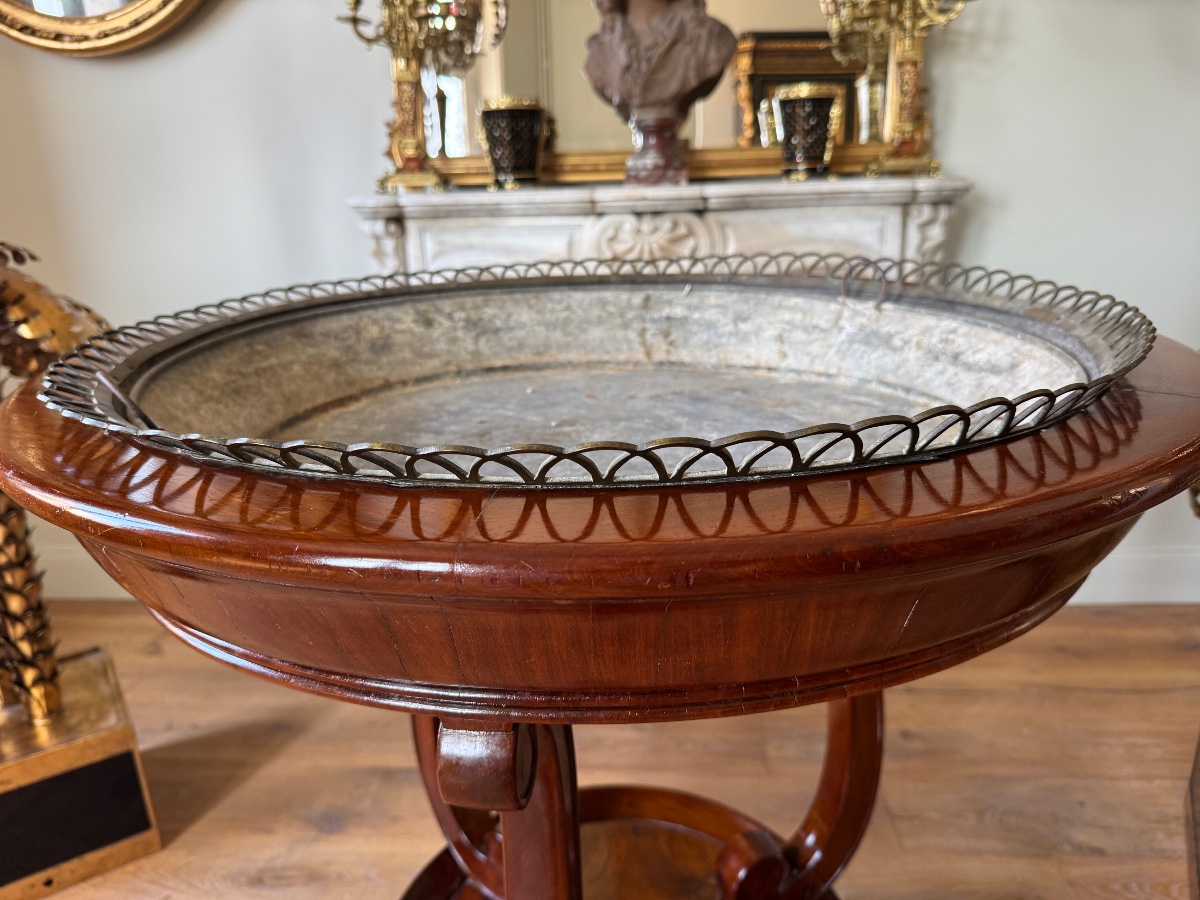 19th-century Empire-style Mahogany Planter -photo-7