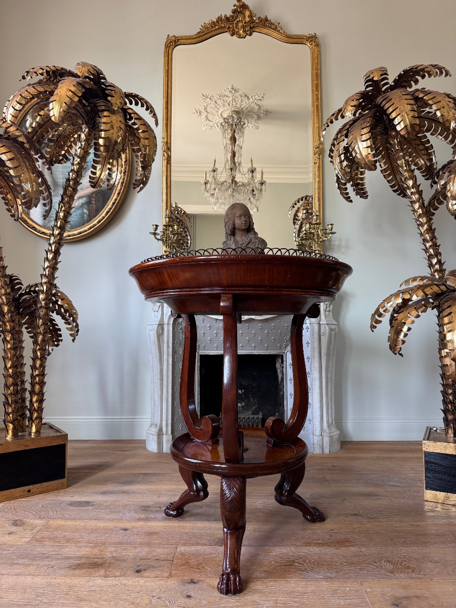 19th-century Empire-style Mahogany Planter 