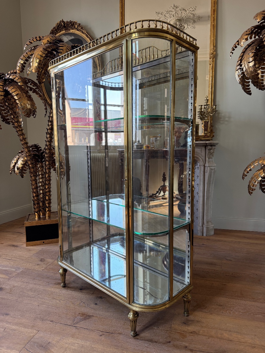 Vitrine d’exposition en bronze du XIX ème siècle -photo-3