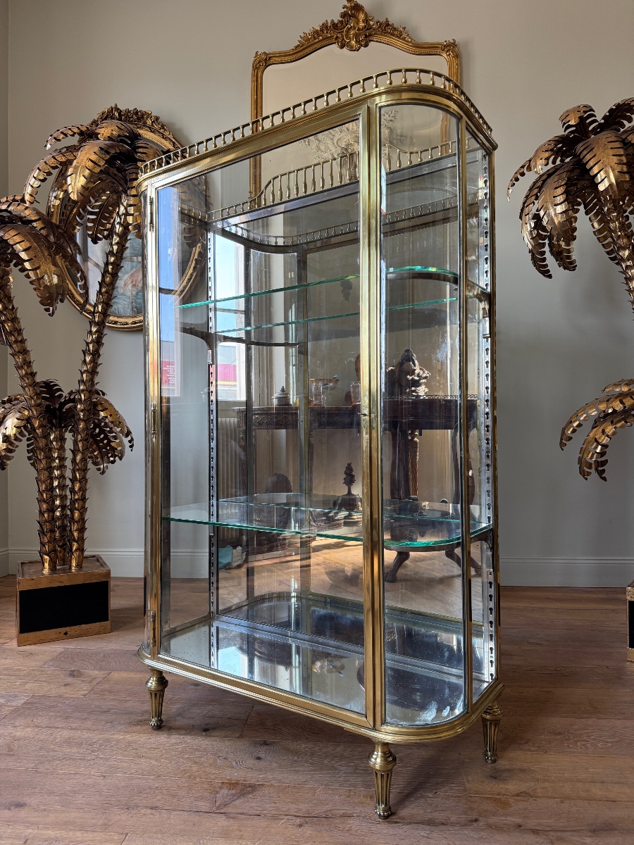 Vitrine d’exposition en bronze du XIX ème siècle -photo-1