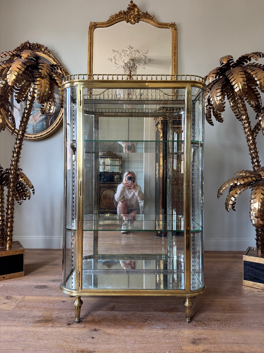 Vitrine d’exposition en bronze du XIX ème siècle -photo-4