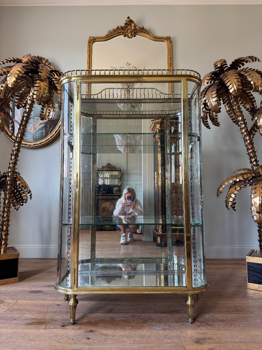 Vitrine d’exposition en bronze du XIX ème siècle 