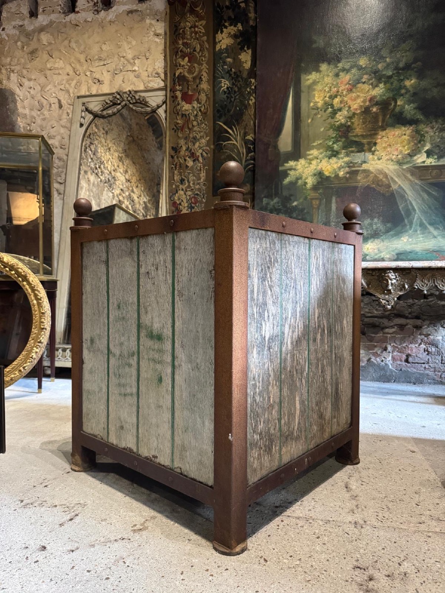 Paire de monumentaux bacs à Orangers du milieu du 20 ème siècle -photo-3
