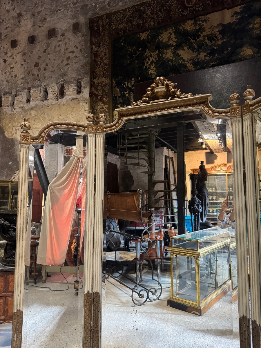 Louis XVI-style Triptych Mirror From The Napoleon III Era -photo-3