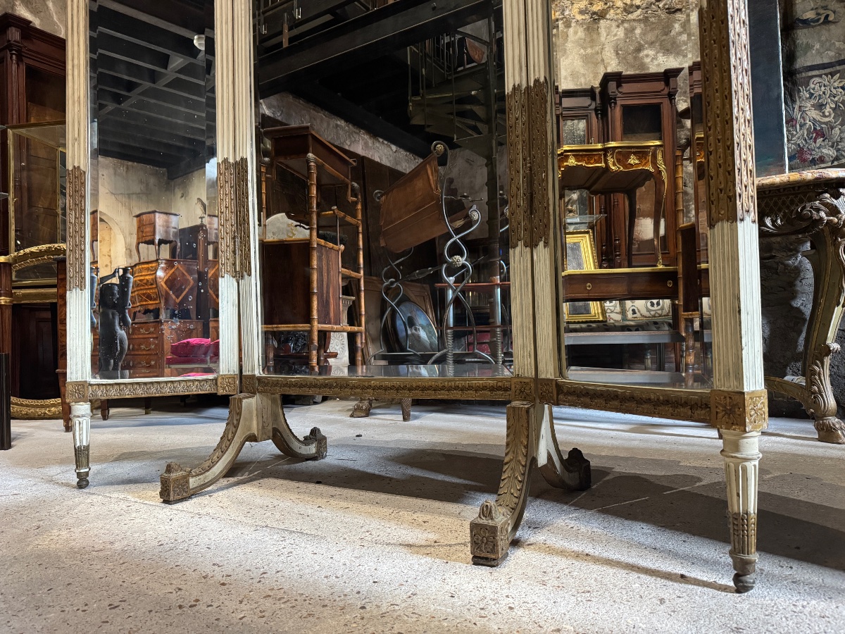 Louis XVI-style Triptych Mirror From The Napoleon III Era -photo-7