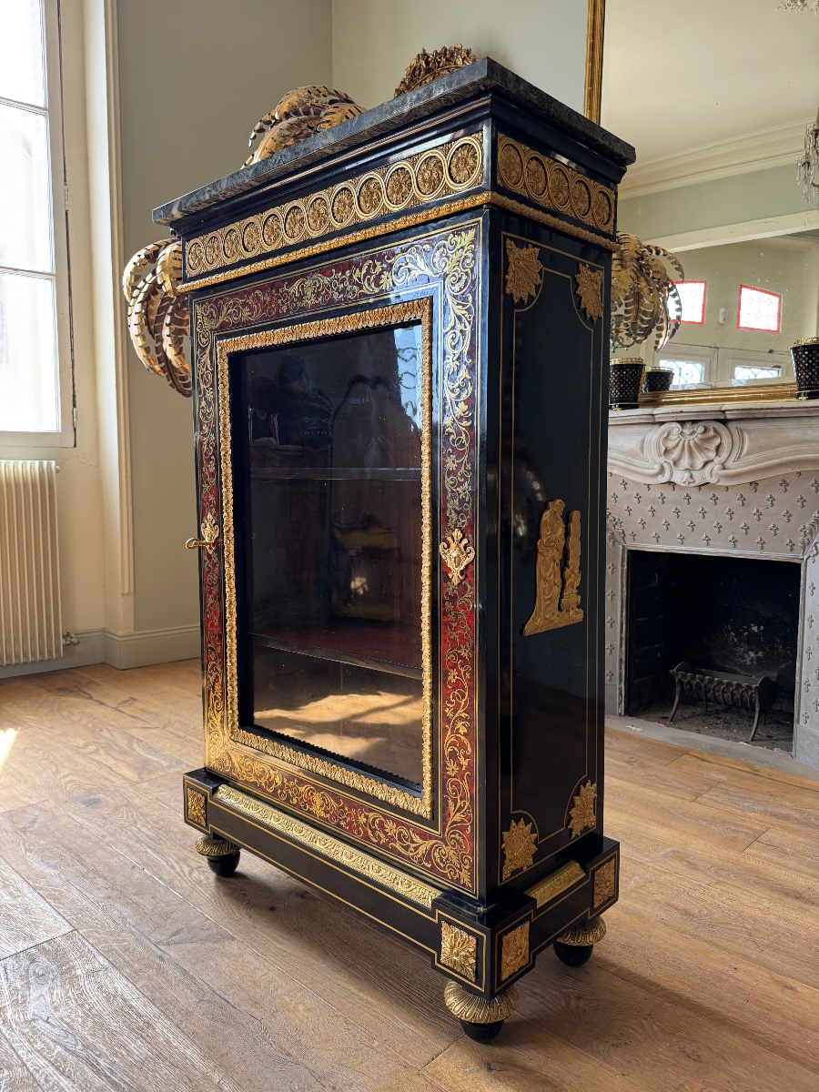 Argentier en marqueterie Boulle d’époque Napoléon III -photo-2