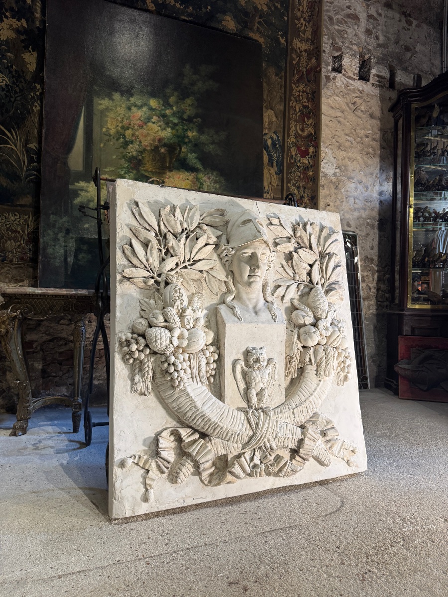 19th-century Bas-relief Depicting A Monumental Cornucopia -photo-2