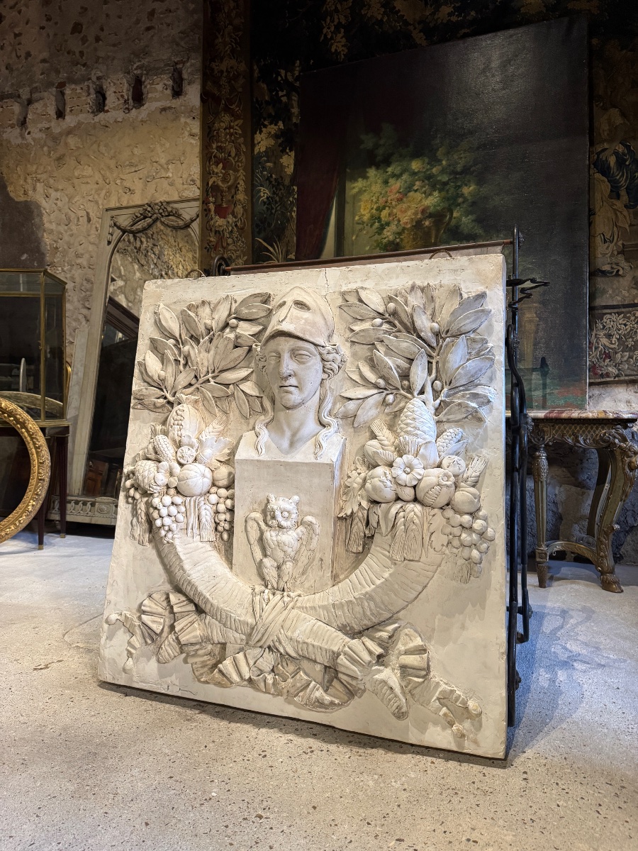 19th-century Bas-relief Depicting A Monumental Cornucopia 