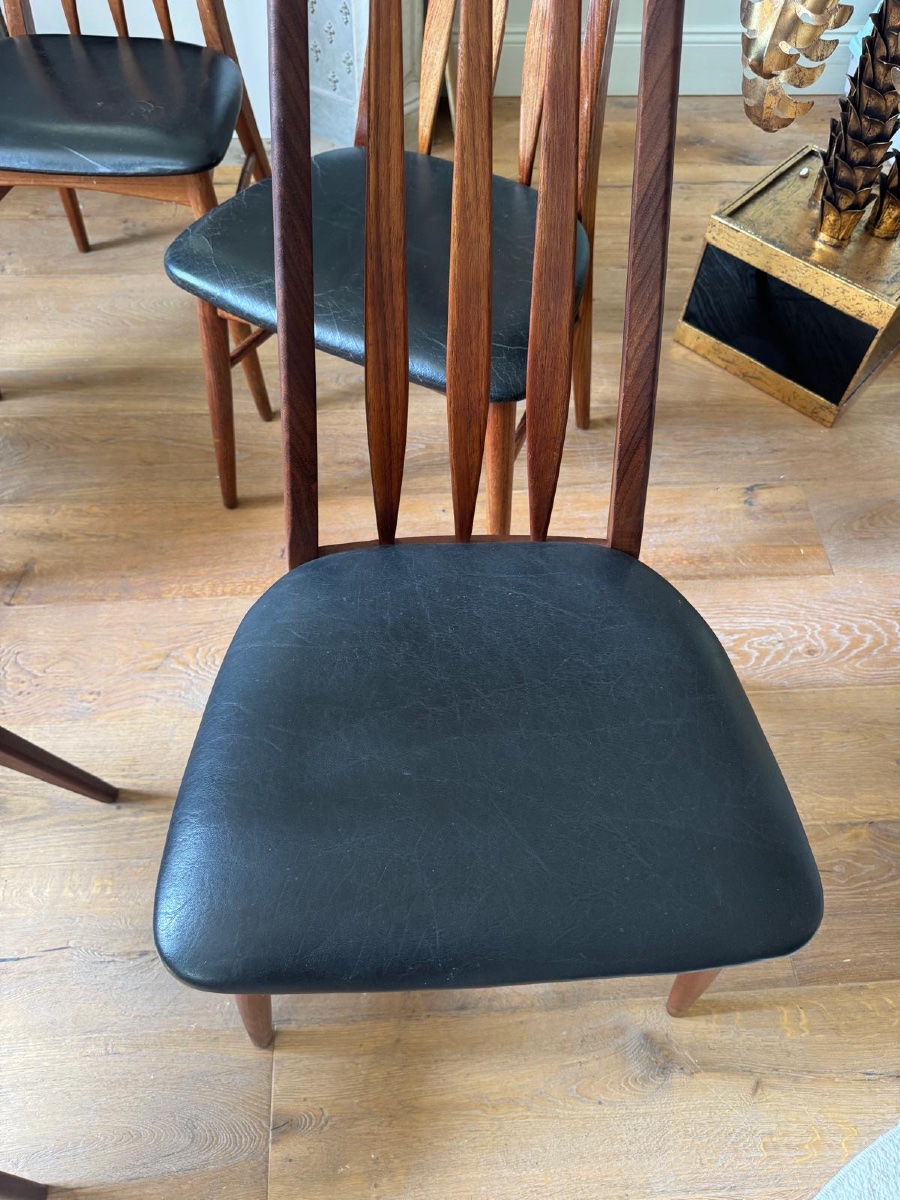 Set Of 6 "eva" Dining Chairs By Niels Koefoed, Danish, Made Of Rosewood-photo-3