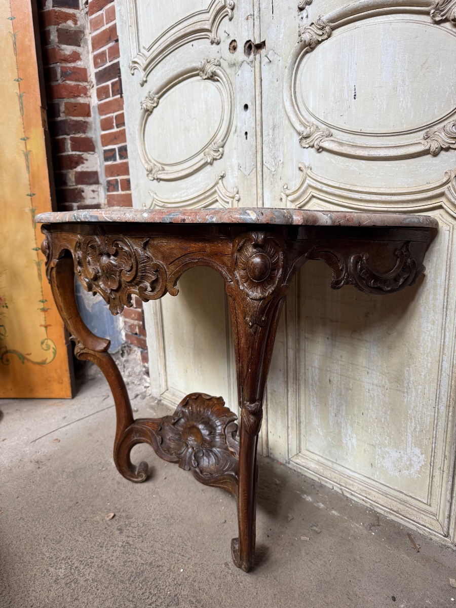 Louis XV-style Oak Console Table, 18th Century -photo-3