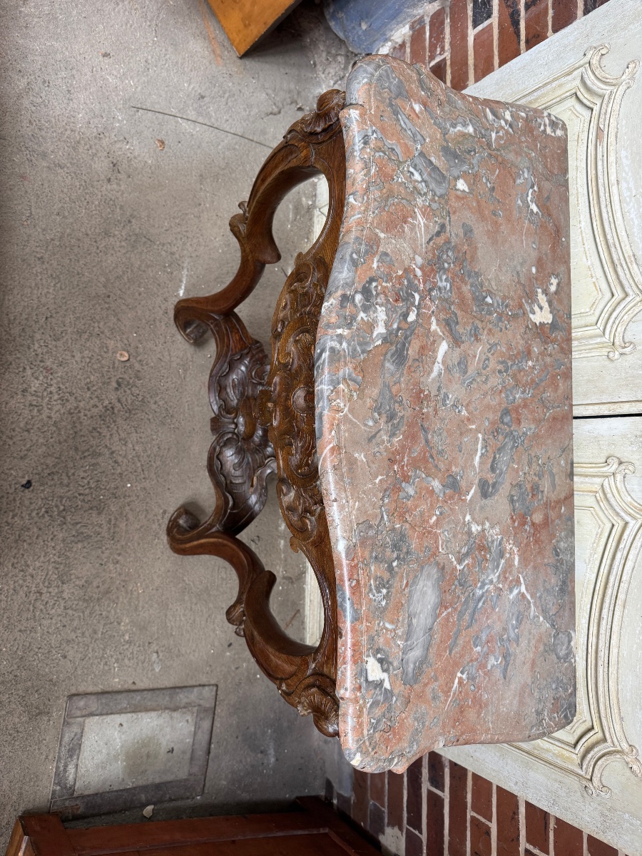 Louis XV-style Oak Console Table, 18th Century -photo-7