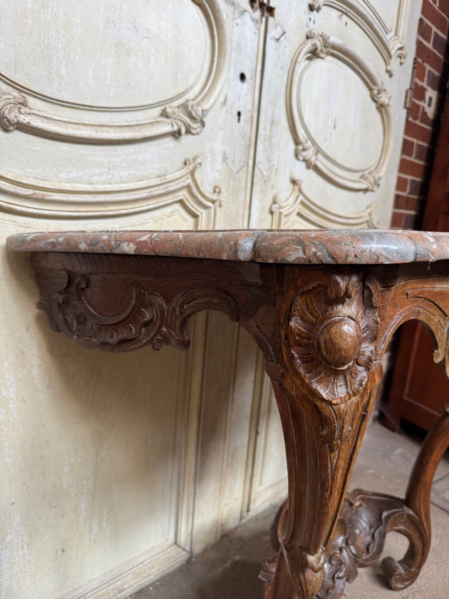 Louis XV-style Oak Console Table, 18th Century -photo-8