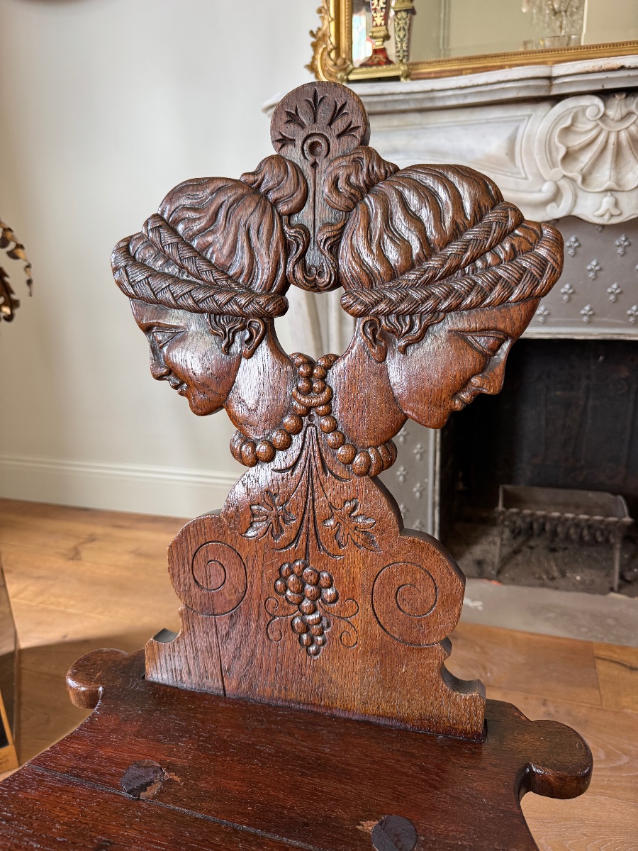Set Of 4 Chairs With 19th-century Grotesque Motifs -photo-3