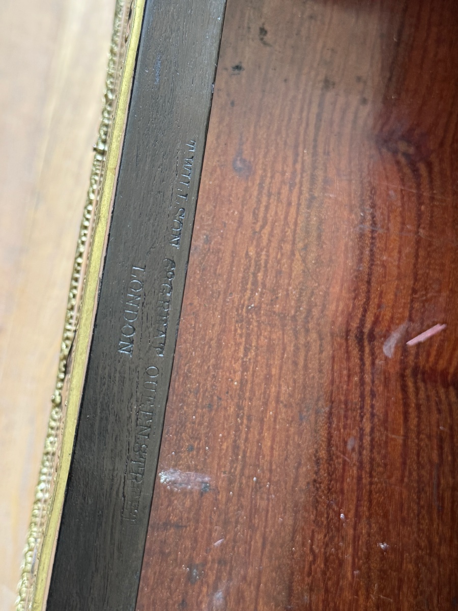 Boulle-style Marquetry Desk Signed By Thomas Willson, 19th Century -photo-5