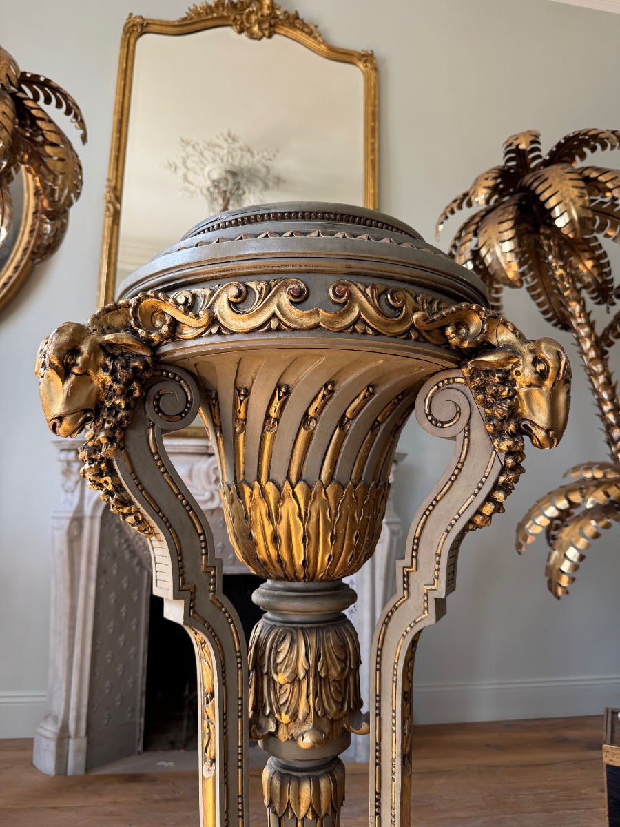 Colonne “aux boucs” de style Louis XVI d’époque Napoléon III-photo-2