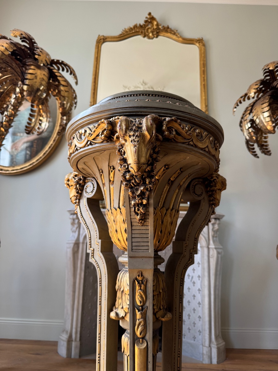 Colonne “aux boucs” de style Louis XVI d’époque Napoléon III-photo-3