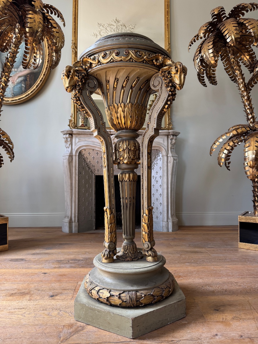 Colonne “aux boucs” de style Louis XVI d’époque Napoléon III-photo-4