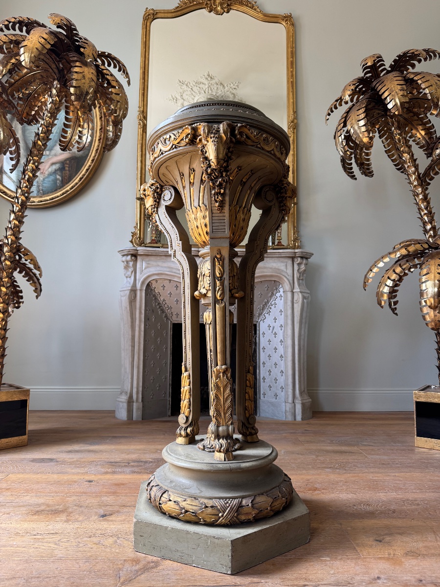 Colonne “aux boucs” de style Louis XVI d’époque Napoléon III-photo-2
