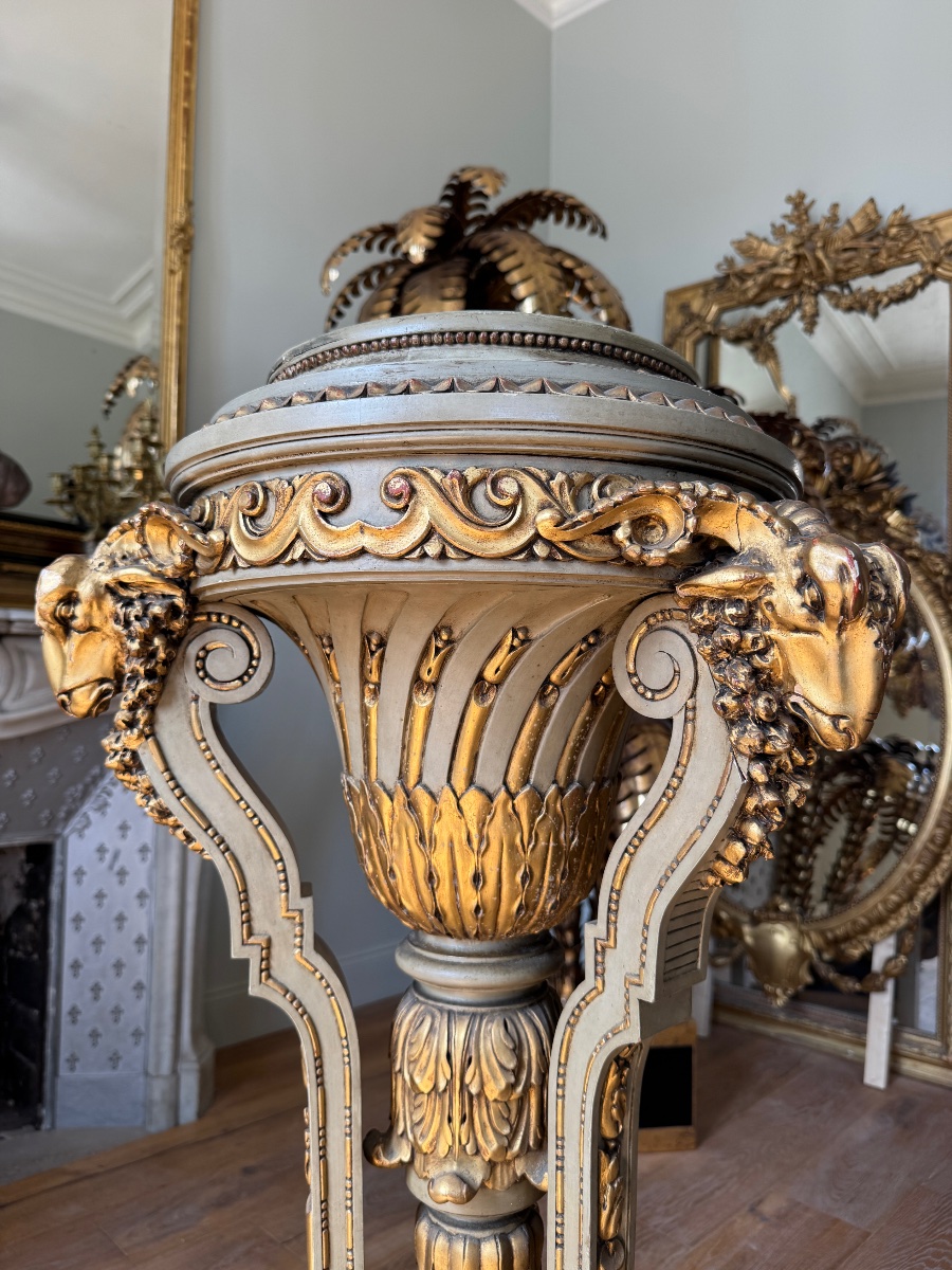 Colonne “aux boucs” de style Louis XVI d’époque Napoléon III-photo-3