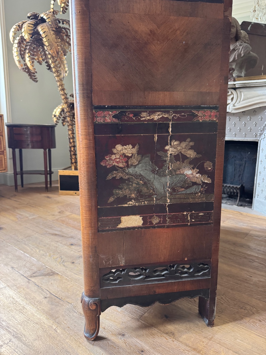 Armoire en laque de Chine panneaux du XVIII ème siècle -photo-2