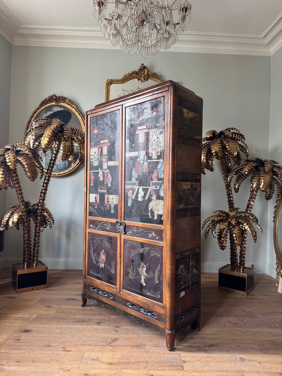 Armoire en laque de Chine panneaux du XVIII ème siècle -photo-5