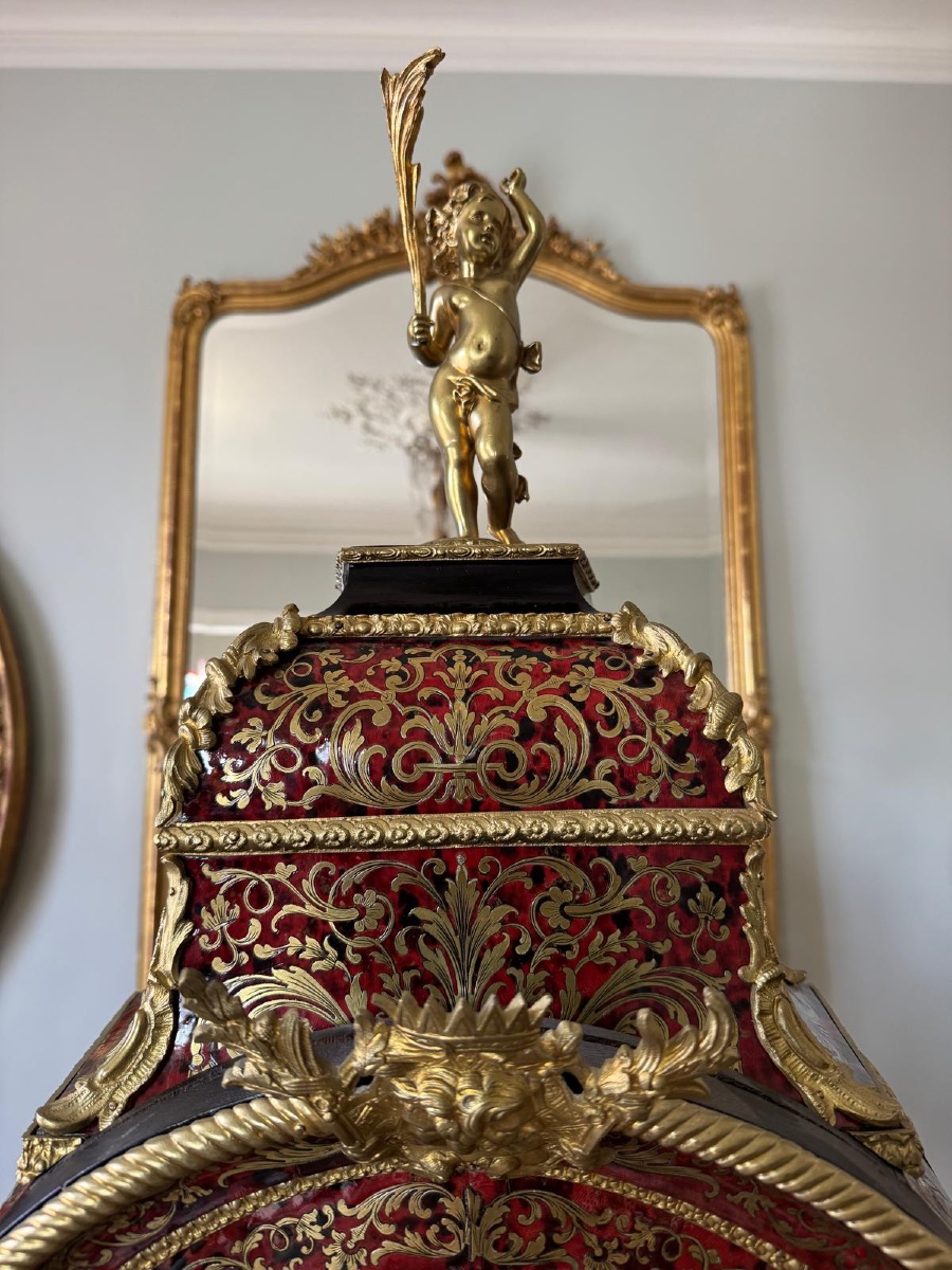 Cartel en marqueterie Boulle signe de Henri Picard , XIX ème siècle -photo-4