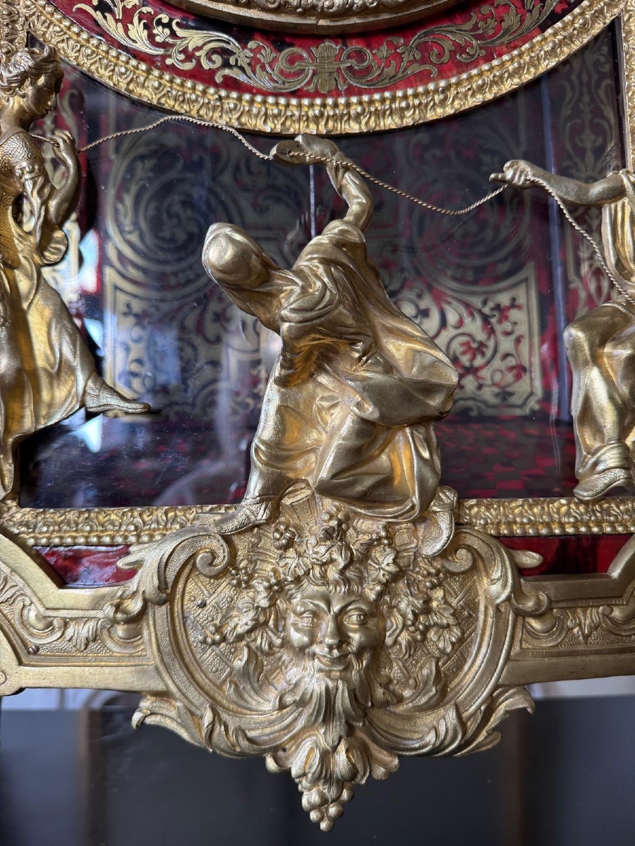 Cartel en marqueterie Boulle signe de Henri Picard , XIX ème siècle -photo-7