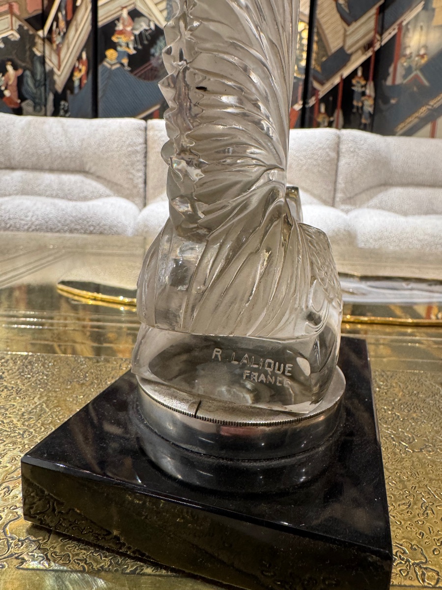 Pair Of René Lalique "nain" Rooster Bookends, 1928 -photo-4