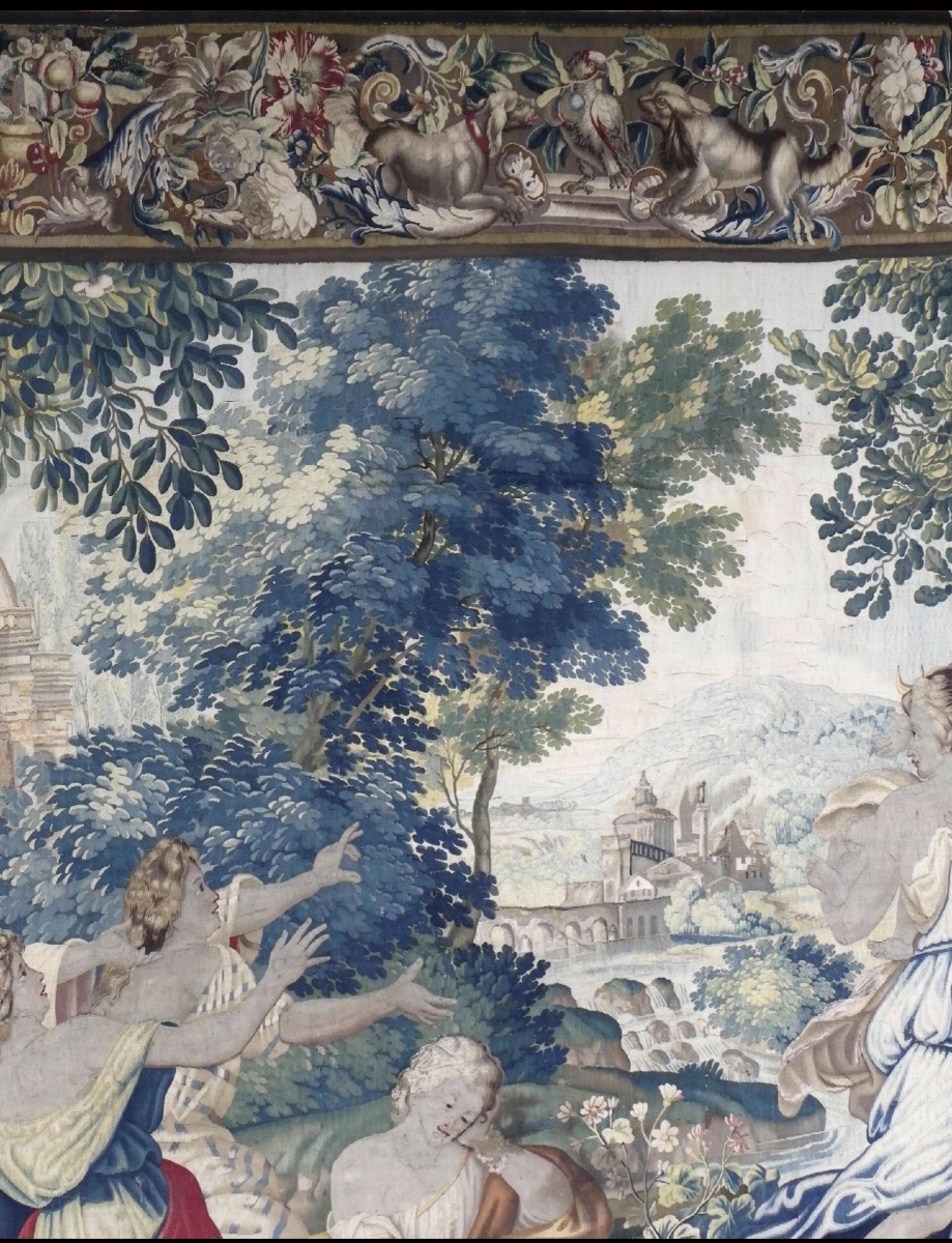 Tapisserie de Bruxelles du XVII ème siècle “Les amours des dieux, Apollon”  416 cm x 337 cm-photo-4