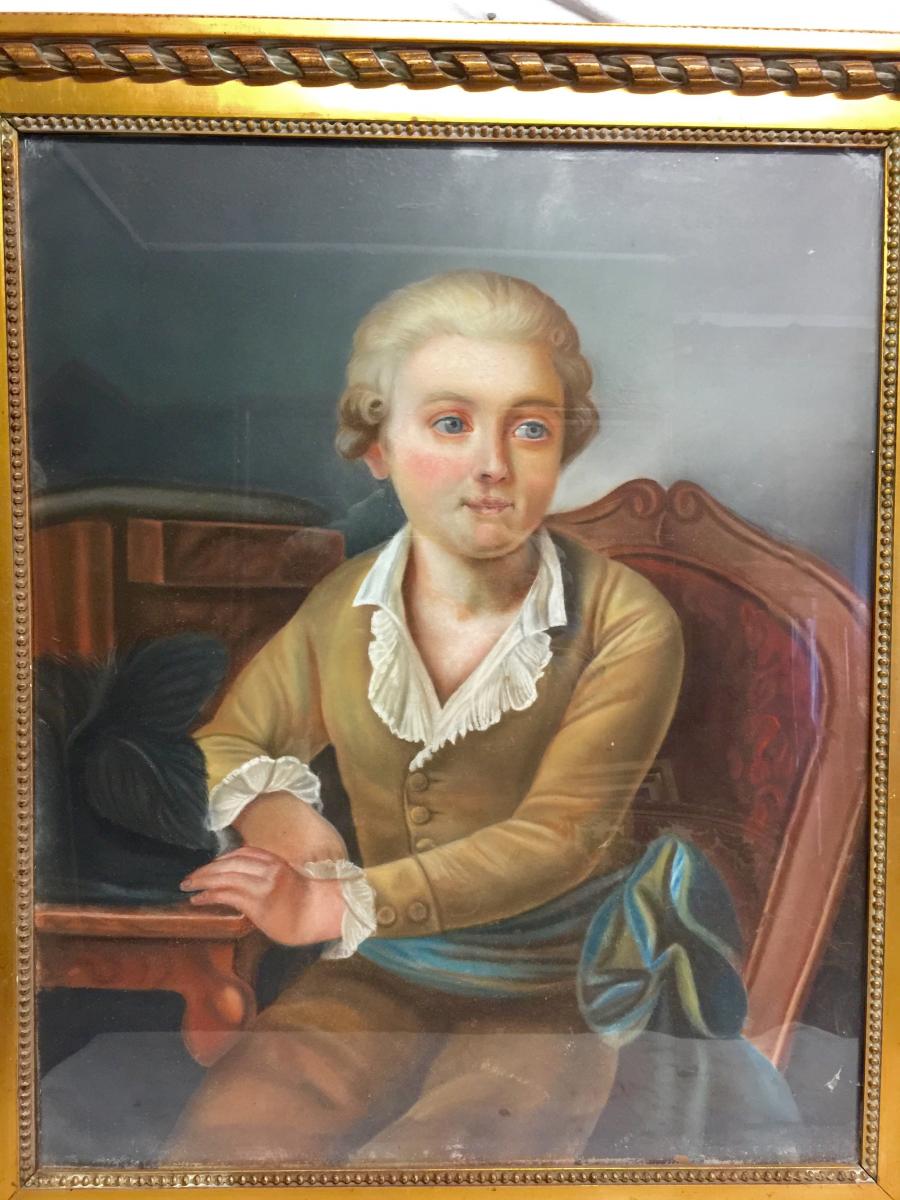 Portrait Of The 19th Century Pastel Of A Young Man-photo-4