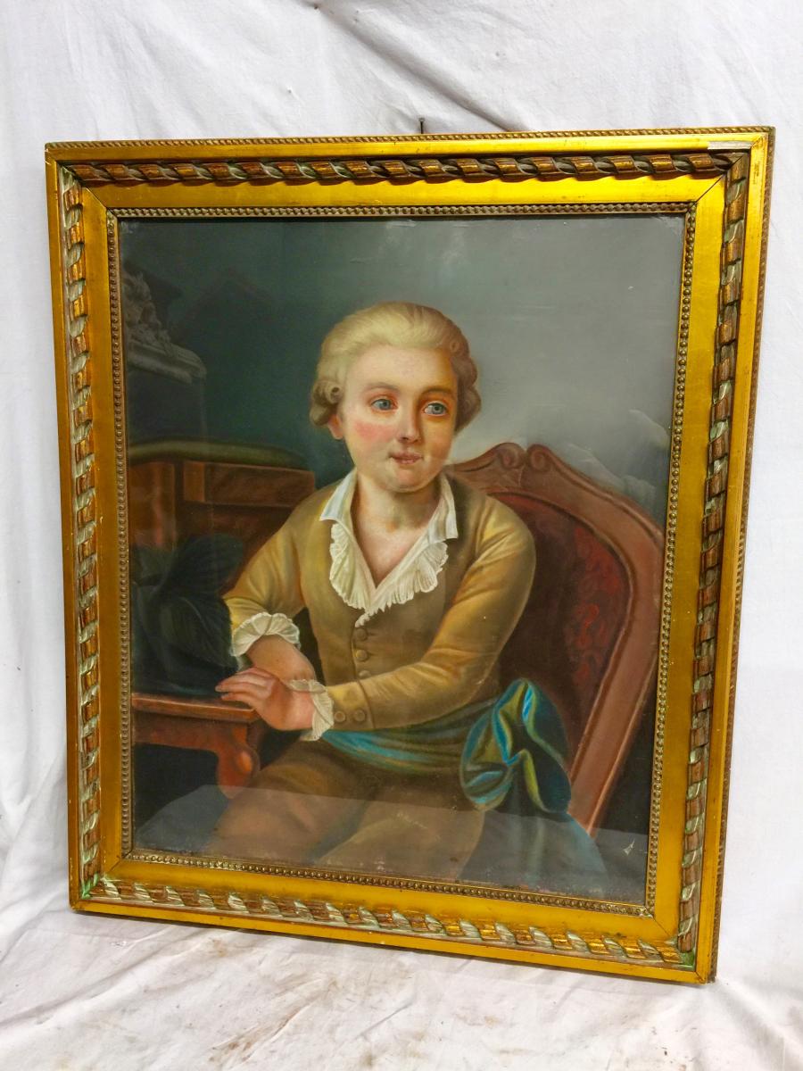 Portrait Of The 19th Century Pastel Of A Young Man-photo-5